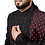 Thumbnail: Mens Wedding Sherwani design for Groom in Black and Red