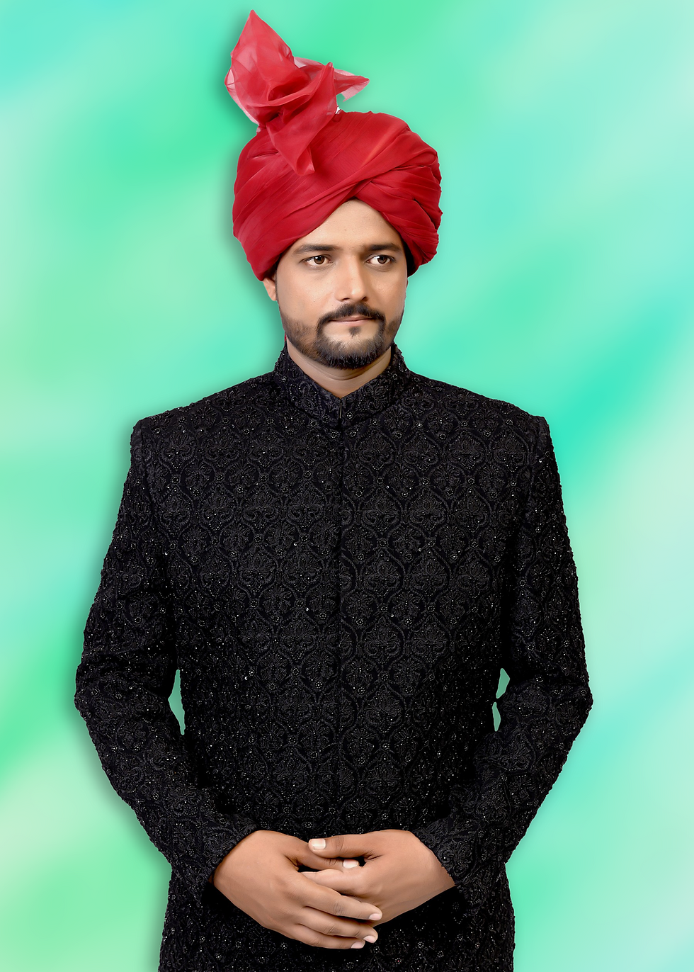 Mens Latest Sherwani design in Black