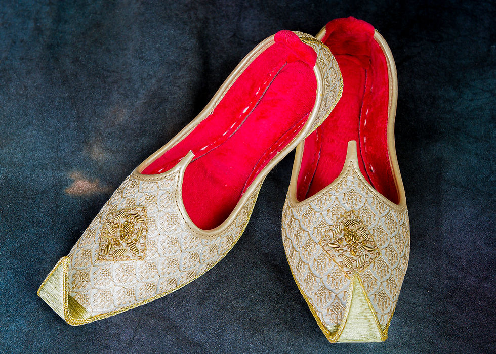 Mens Khussa Shoes for Wedding in Gold