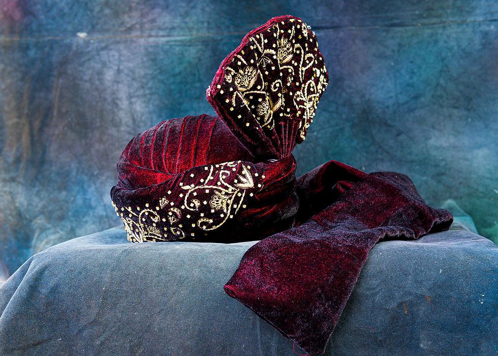 Mens Wedding Turban Design for Groom in Maroon Color